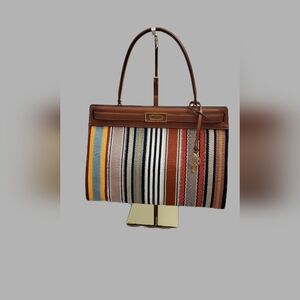 Tory Burch Lee Radziwill Webbing Patchwork Handbag
